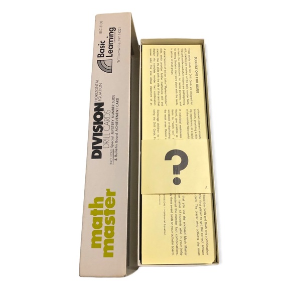 Vintage Math Master Vertical Format Drill Flash Cards Complete Set 3”X10” - Picture 8 of 10